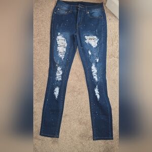 Distressed Blue Women's Jeans